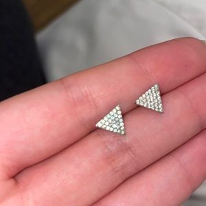 triangle stud earrings
